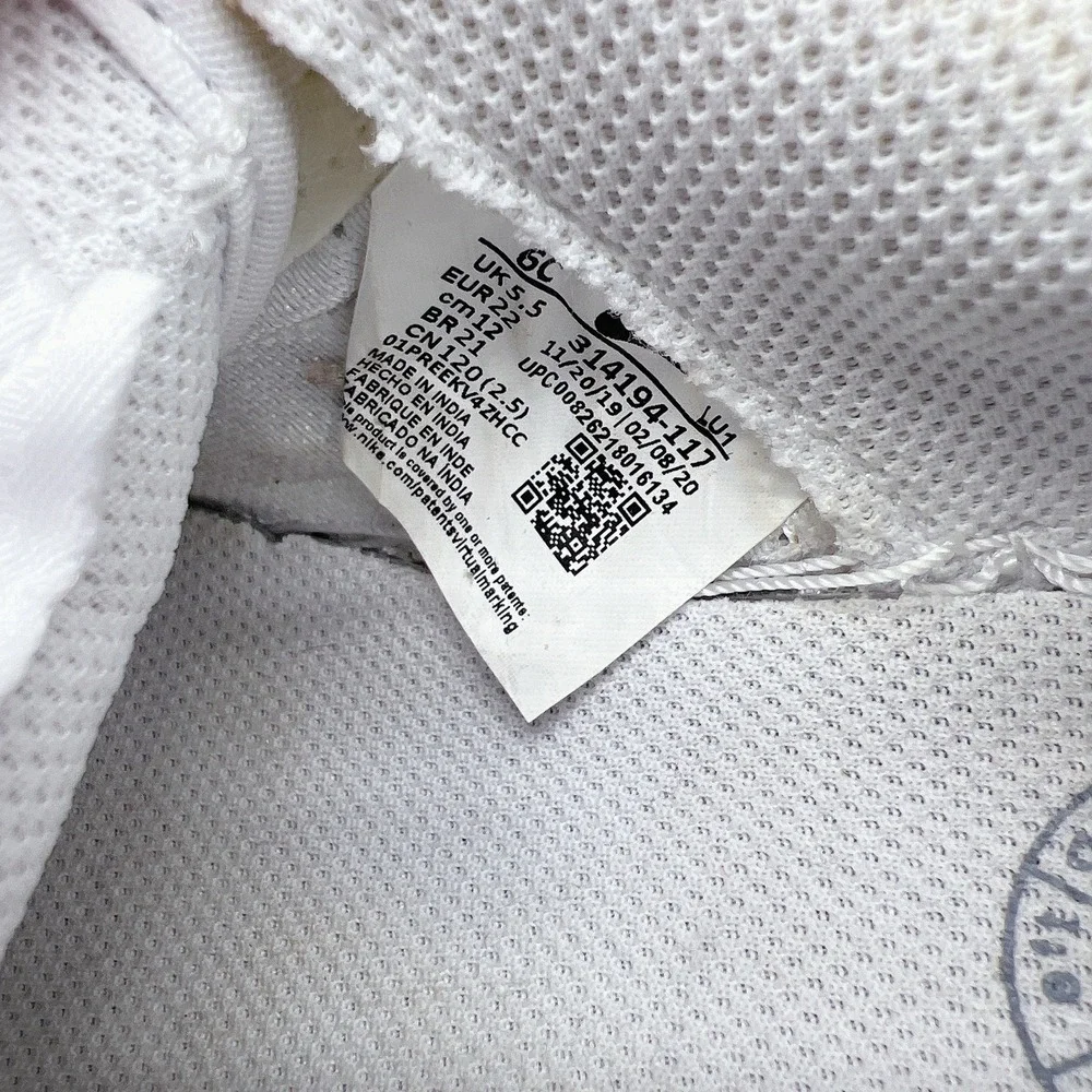 Nike Air Force 1  TD White Kid's Sneakers Toddler Triple White Low Top Size 6 C